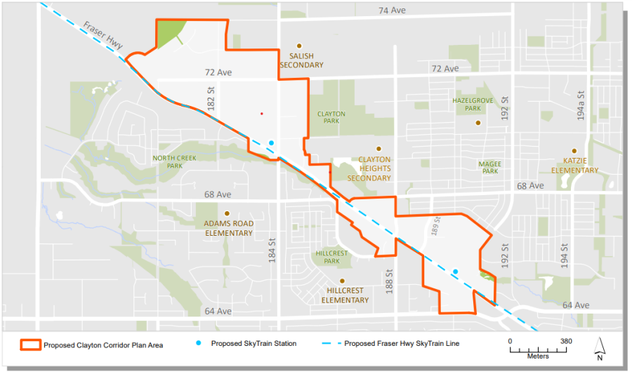Proposed Boundary Map of the Clayton Corridor Plan