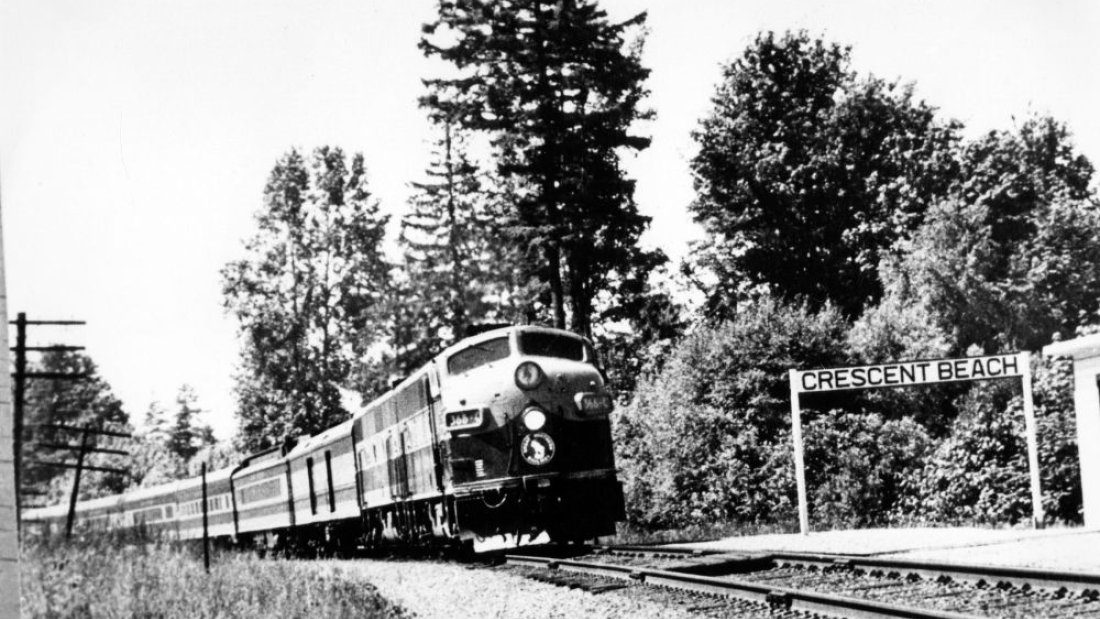 Crescent Beach train, 1950