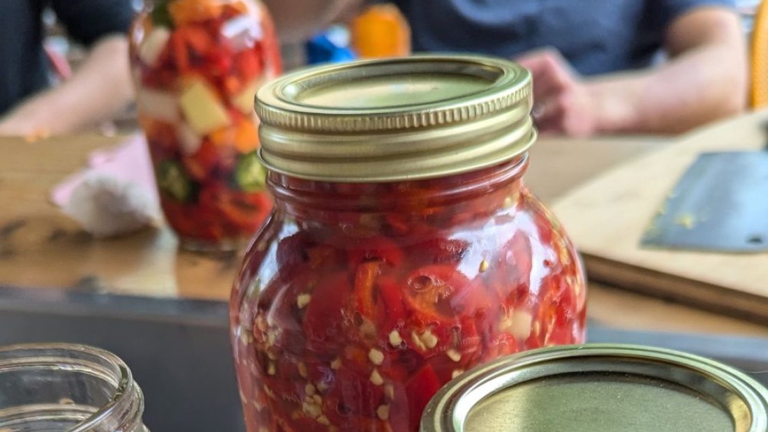 Fermented food in a jar