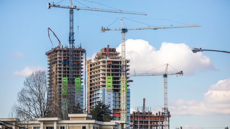 High-rise buildings under construction