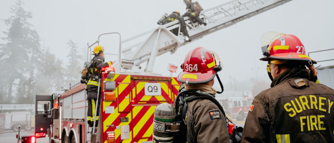 Firefighters training