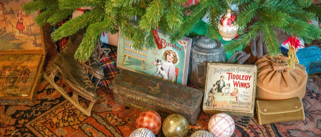 Vintage gifts under the Stewart Christmas tree