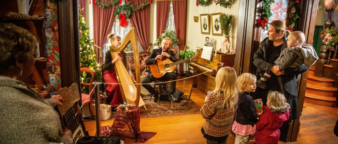 Christmas inside the farmhouse