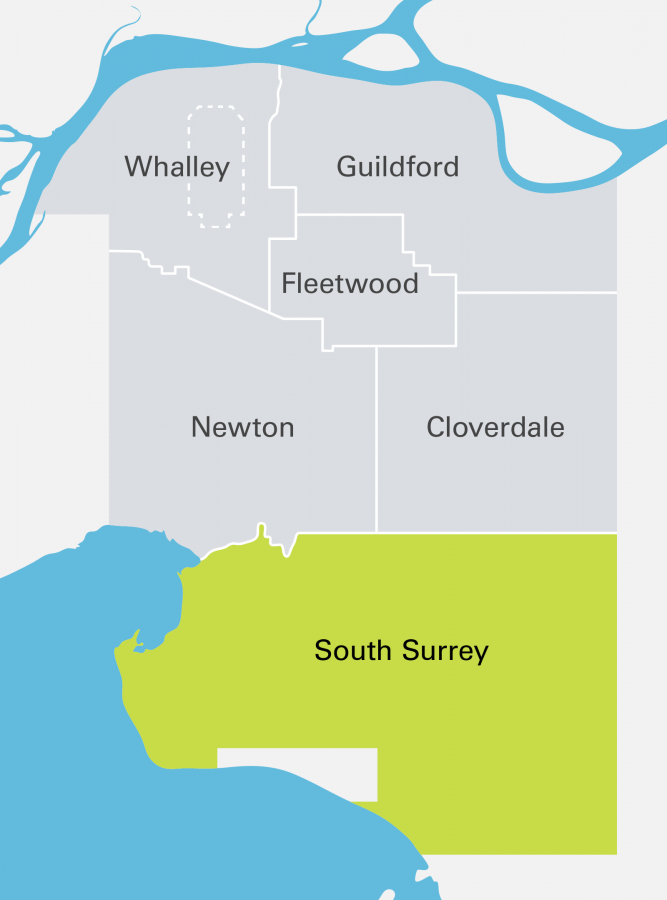 South Surrey Land Use Plans City Of Surrey   SouthSurreyCommunityMap 