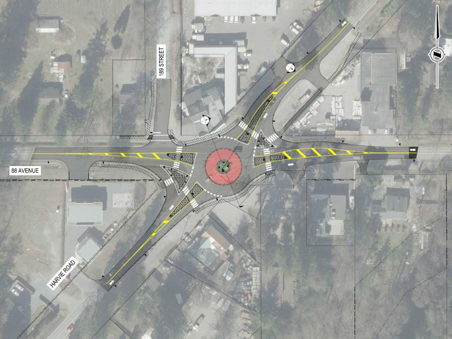 Harvie Road and 88 Avenue Roundabout Drawing