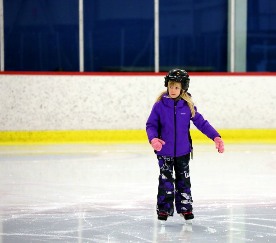 Girl skating at Surrey Sport & Leisure Complex.