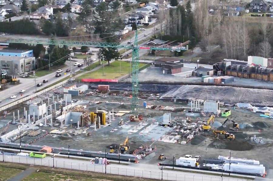 construction site for cloverdale ice arena